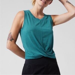 Athleta Breezy Twist Tank in Borealis Green - Size Medium